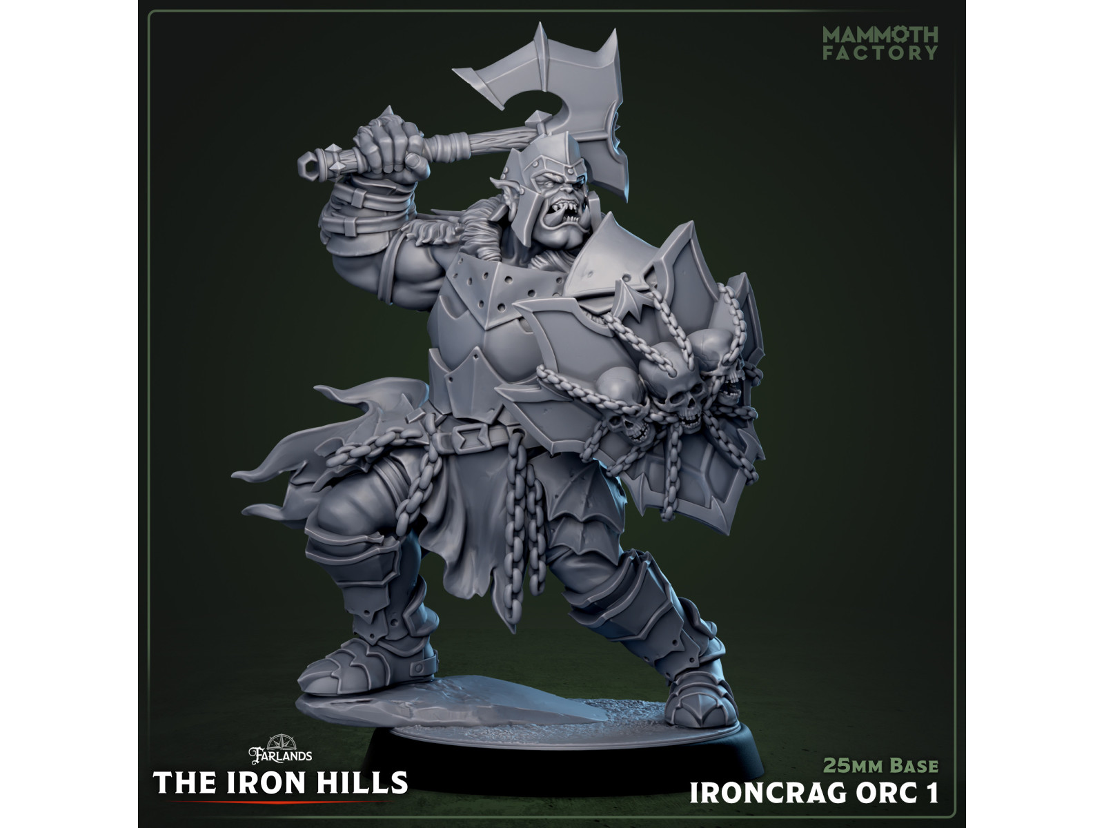 Pack de x6 orcos Ironcrag - Miniaturas con peana de 25mm