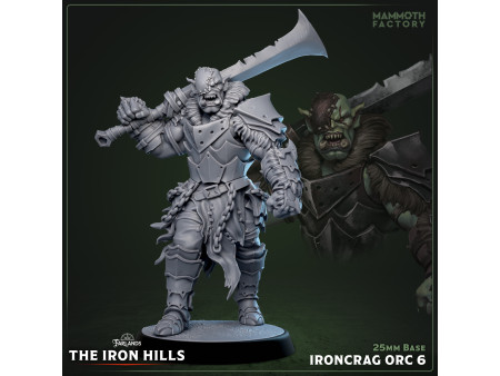 Pack de x6 orcos Ironcrag - Miniaturas con peana de 25mm