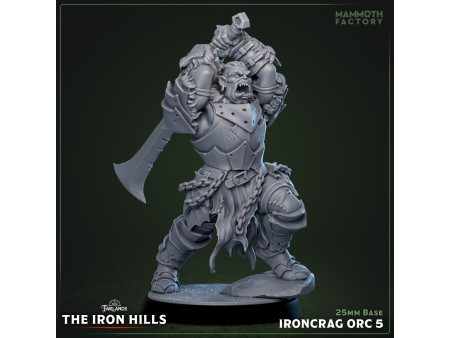 Pack de x6 orcos Ironcrag - Miniaturas con peana de 25mm