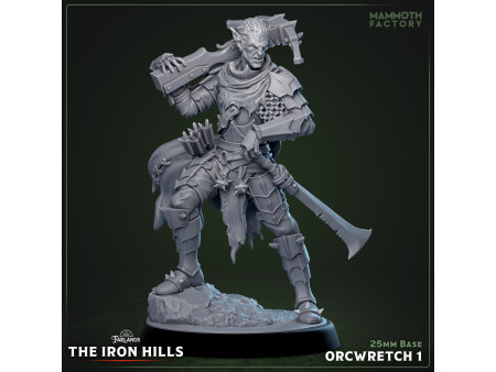 Pack de x3 orcos Orcwretch - Miniaturas con peana de 25mm