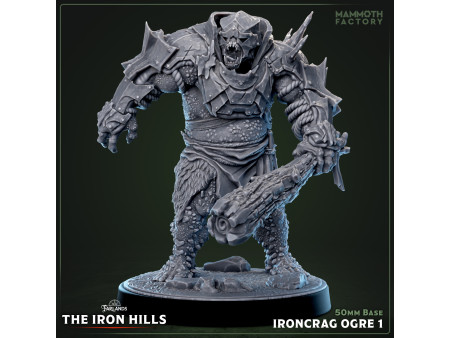 Pack de x3 ogros Ironcrag - Miniaturas con peana de 50mm