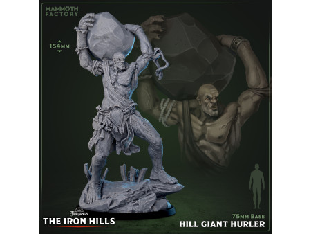Gigante de las colinas lanzarrocas - Miniatura con peana de 75mm
