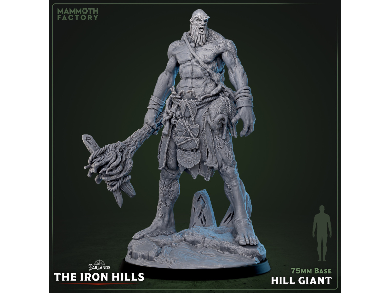 Gigante de las colinas - Miniatura con peana de 75mm