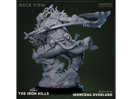 Orco Ironcrag Overlord - Miniatura con peana de 25mm