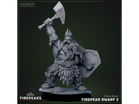 Pack de x5 enanos Firepeak - Miniaturas con peana de 25mm