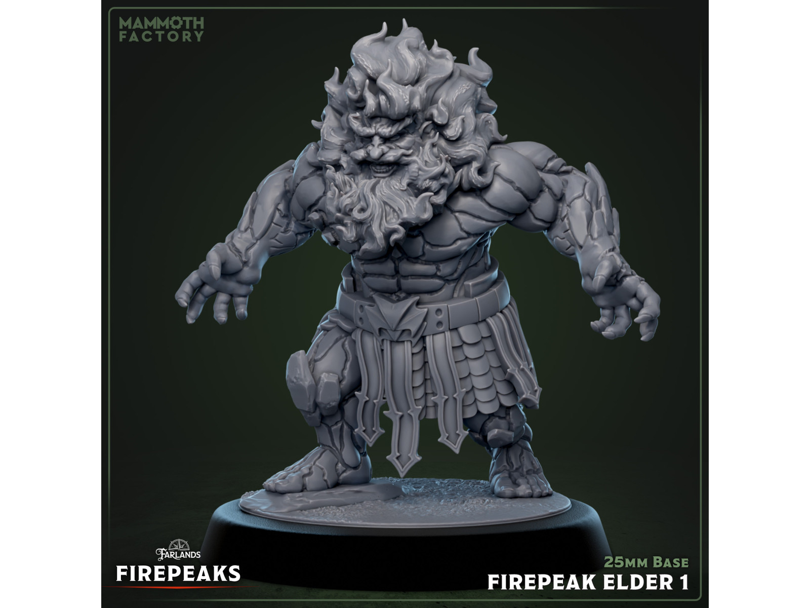 Pack de x4 ancianos Firepeak - Miniaturas con peana de 25mm