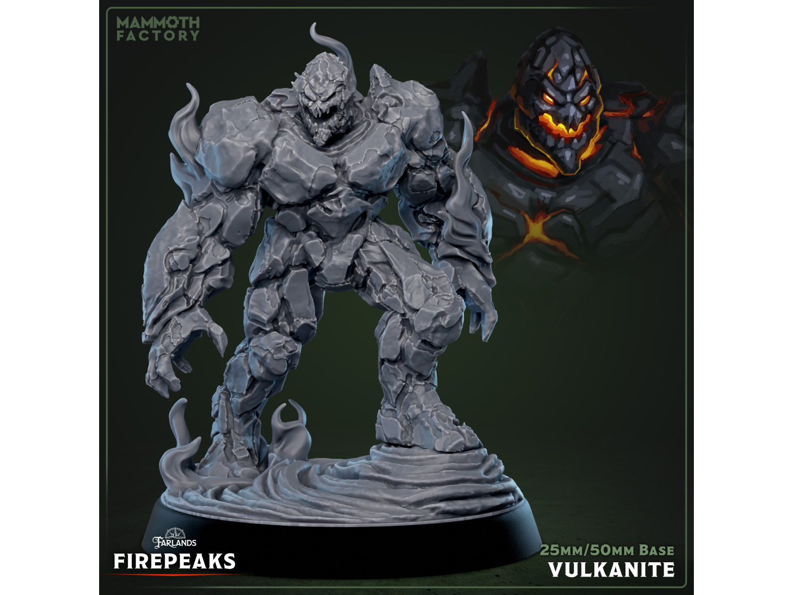 Vulkanite - Miniatura con peana de 50mm