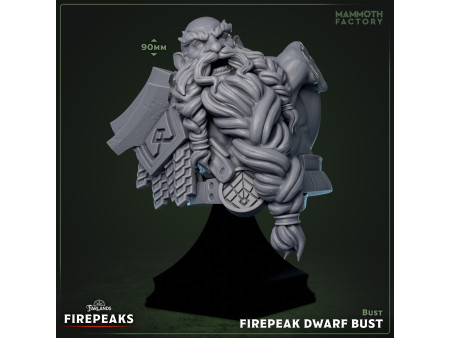 Enano Firepeak - Busto con peana para exhibición