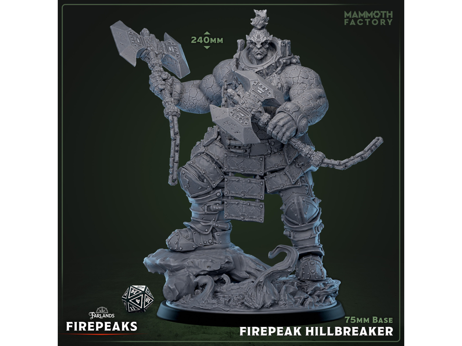 Gigante de fuego Rompeinfiernos - Miniatura con peana de 75mm