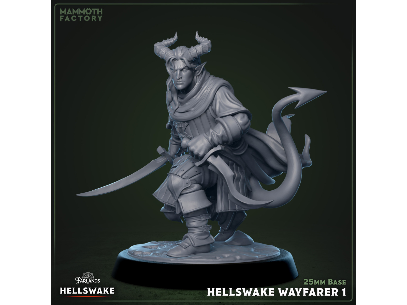 Pack de x3 Hellswake Wayfarer - Miniaturas con peana de 25mm
