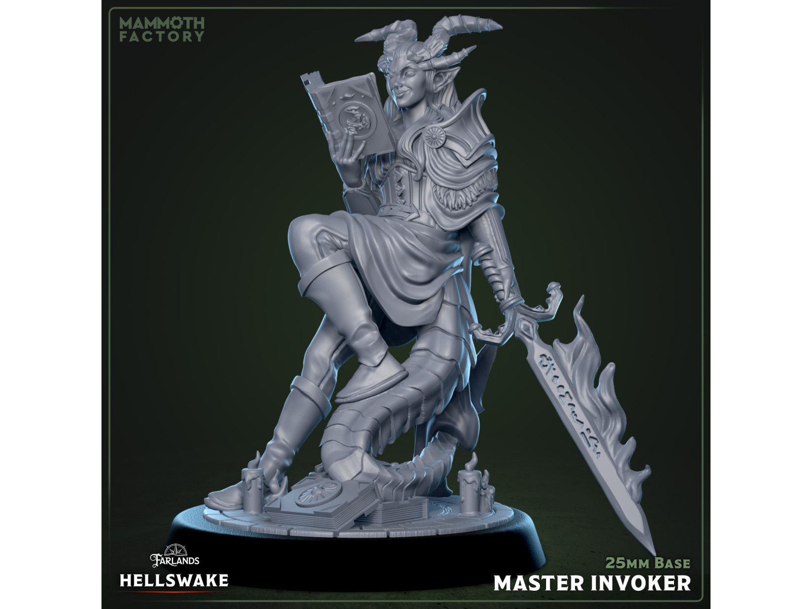 Idreleys, Maestra invocadora - Miniatura con peana de 25mm
