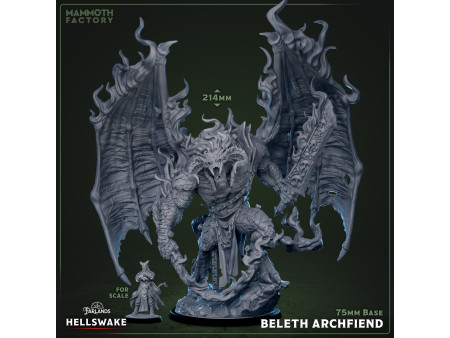 Beleth, el Archidemonio de Acathion - Miniatura con peana de 75mm
