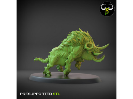 Pack de x12 jabalíes de guerra feroces - Miniaturas con peana de 60mm