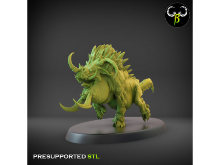 Pack de x12 jabalíes de guerra feroces - Miniaturas con peana de 60mm