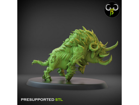 Pack de x12 jabalíes de guerra feroces - Miniaturas con peana de 60mm