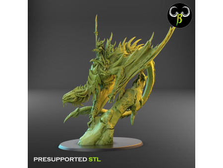 Señor del Veneno en Draco Vil del Culto de los Ocho - Miniatura con peana ovalada de 120x95mm