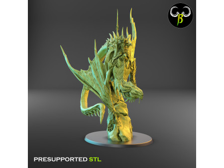 Señor del Veneno en Draco Vil del Culto de los Ocho - Miniatura con peana ovalada de 120x95mm