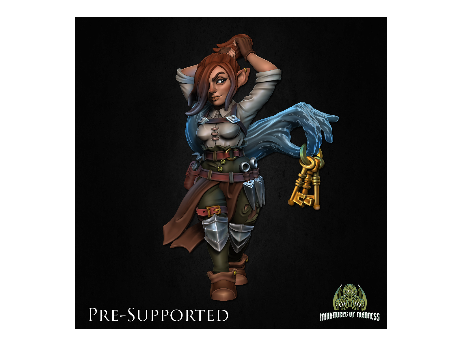 Meena Mockclaw - Miniatura con peana de 25mm