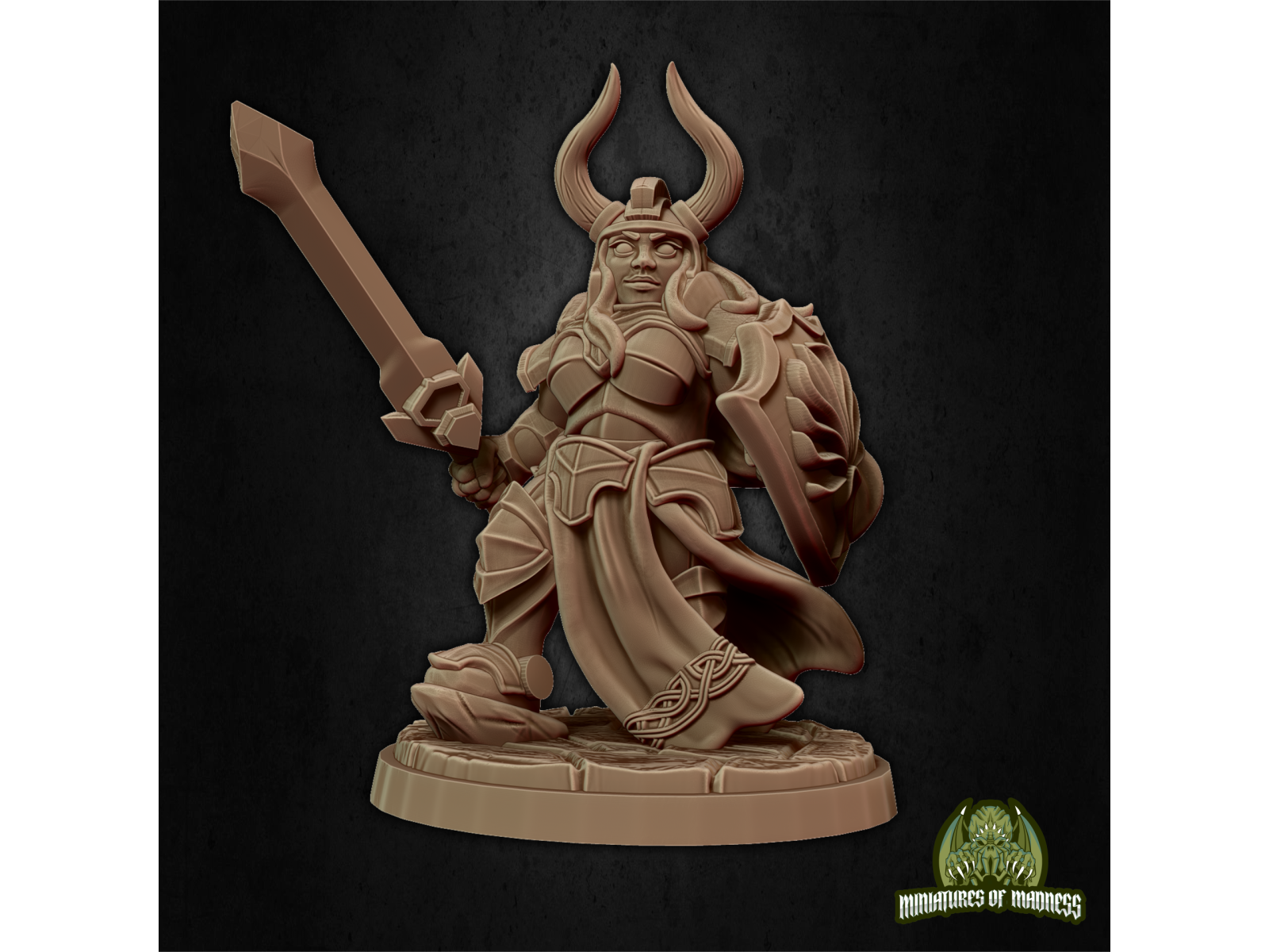 Dwana la Reina - Miniatura con peana de 25mm