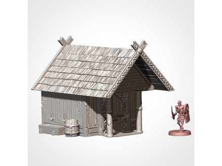 Villa de ambientación nórdica. Pack de x7 edificios - Conjunto de estructuras para escenografía