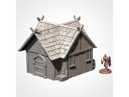 Villa de ambientación nórdica. Pack de x7 edificios - Conjunto de estructuras para escenografía