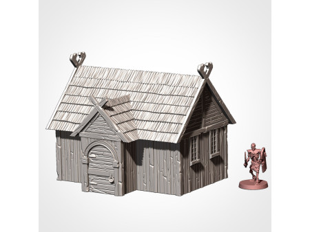 Villa de ambientación nórdica. Pack de x7 edificios - Conjunto de estructuras para escenografía