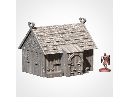 Villa de ambientación nórdica. Pack de x7 edificios - Conjunto de estructuras para escenografía