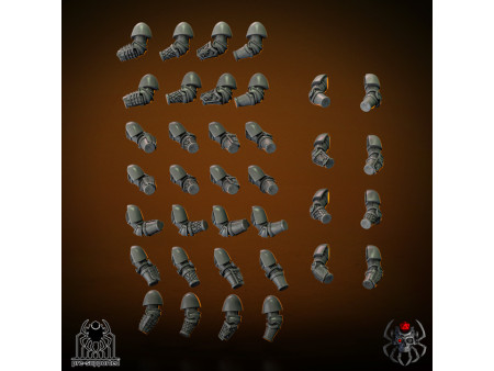 Pack de x5 marines de los Flame Lizards - Miniaturas sobre peana de 32mm