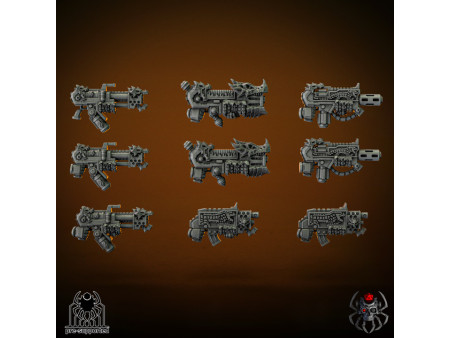 Pack de x5 marines de los Flame Lizards - Miniaturas sobre peana de 32mm