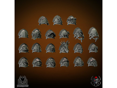 Pack de x5 marines de los Flame Lizards - Miniaturas sobre peana de 32mm