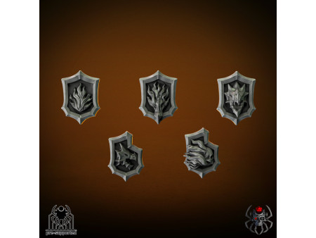 Pack de x5 marines de los Flame Lizards - Miniaturas sobre peana de 32mm
