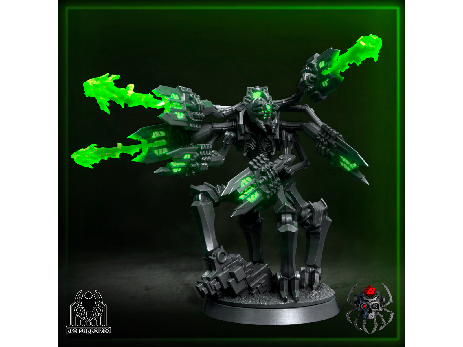 Aniquilador pesado Skorpekh de los Metal Born - Miniaturas sobre peana de 50mm