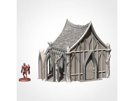 Villa élfica. Elfos de los bosques. Pack de x7 edificios - Conjunto de estructuras para escenografía