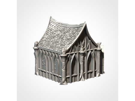 Villa élfica. Elfos de los bosques. Pack de x7 edificios - Conjunto de estructuras para escenografía