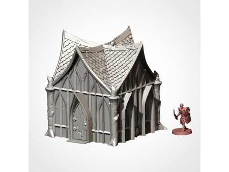 Villa élfica. Elfos de los bosques. Pack de x7 edificios - Conjunto de estructuras para escenografía