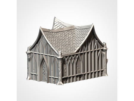 Villa élfica. Elfos de los bosques. Pack de x7 edificios - Conjunto de estructuras para escenografía