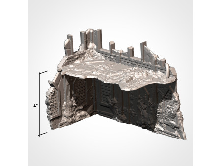 Pack de x12 piezas de ruinas infestadas de ciudad - Conjunto de estructuras para escenografía