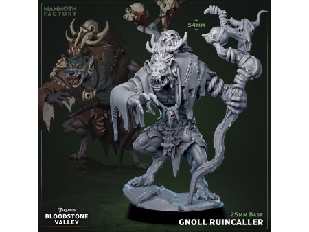 Gnoll clamarruinas - Miniatura con peana de 25mm