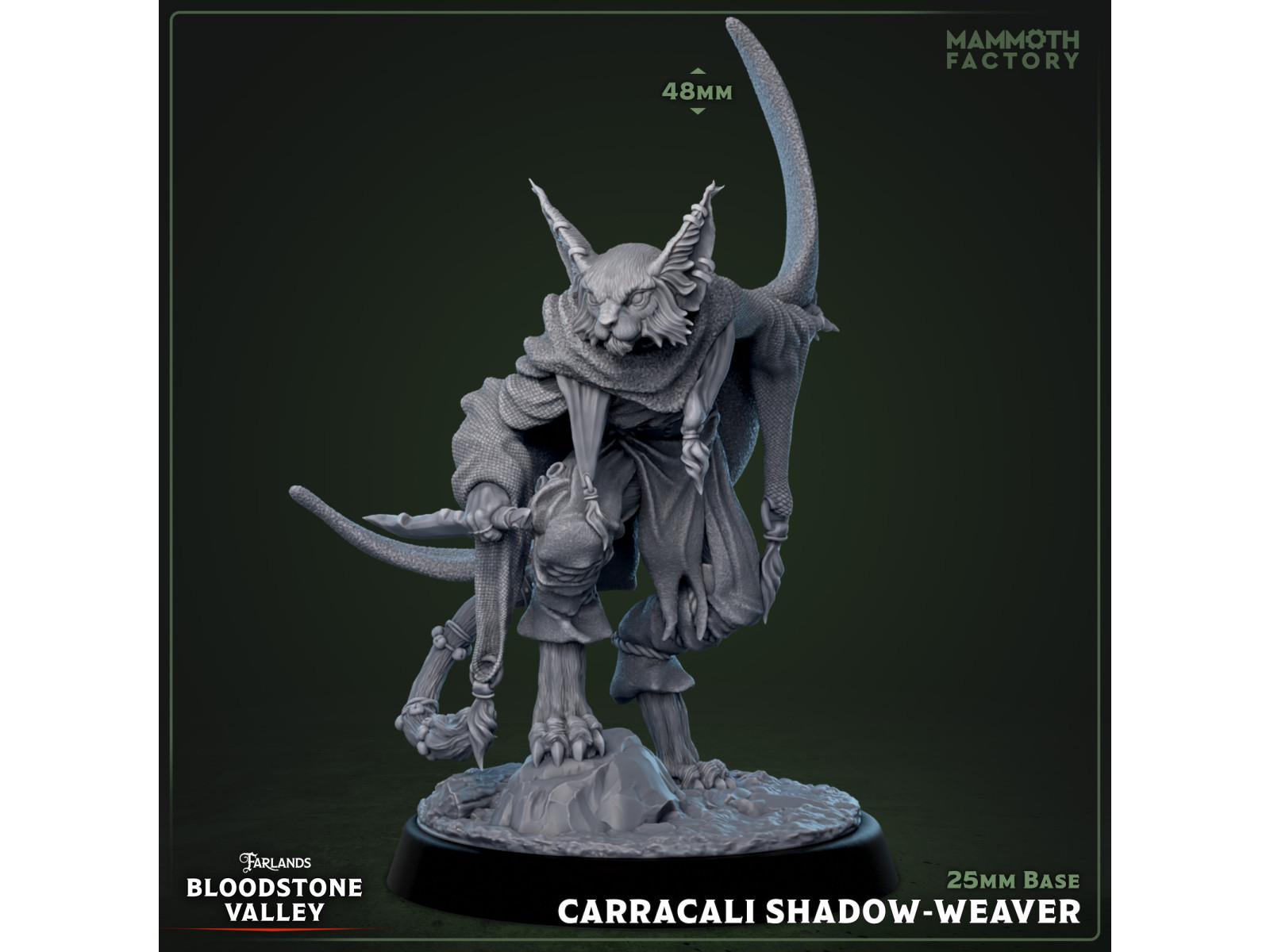 Carracali Shadow Weaver  - Miniatura con peana de 25mm