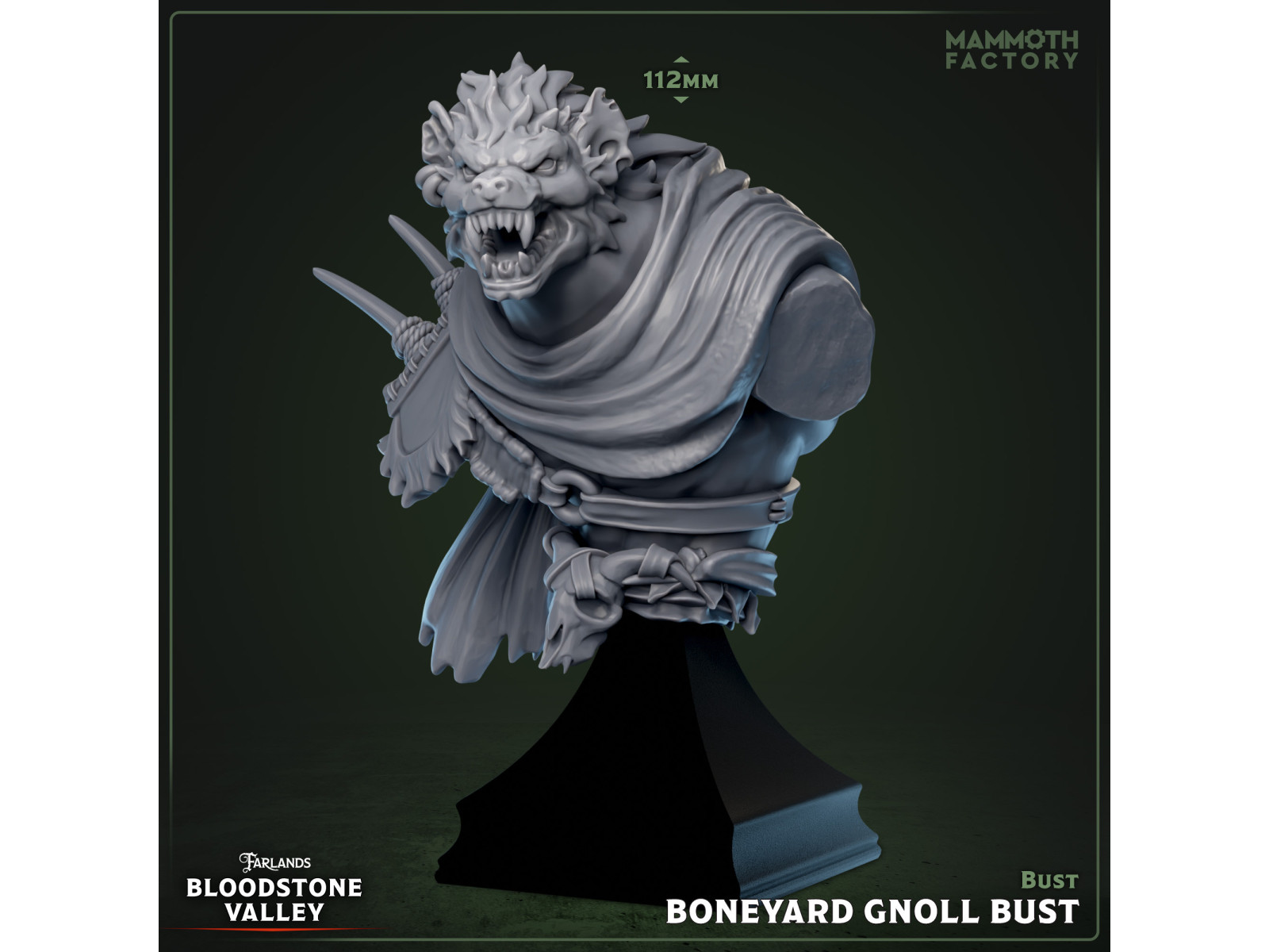 Busto de gnoll de los baldíos  - Escultura para exhibición